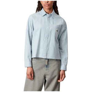 Carhartt - W' L/S Toland Shirt Toland Stripe - Blauw - Dames
