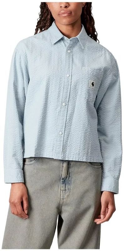 Carhartt - W' L/S Toland Shirt Toland Stripe - Blauw - Dames