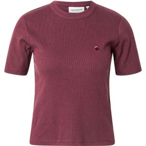 Carhartt - W' S/S Philipa T-Shirt Rondo - Dames T-shirt - Bordeauxrood