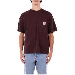 Carhartt WIP - S/S Work Pocket T-Shirt - Bordeauxrood - T-shirt