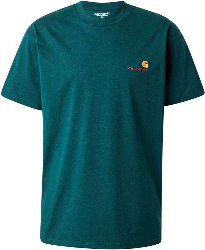 Carhartt WIP - S/S American Script T-Shirt - Groen - Heren - Katoen