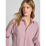 Blouse - Effen - Katoen - Lange Mouw - Normale Pasvorm