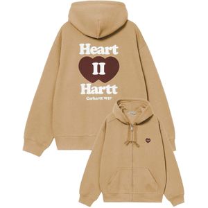 Carhartt - Hooded Heart II Hartt Sweat Jacket - Bruin - Sweatshirt