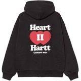 Carhartt - Hooded Heart II Hartt Sweat Jacket - Zwart - Sweatshirt