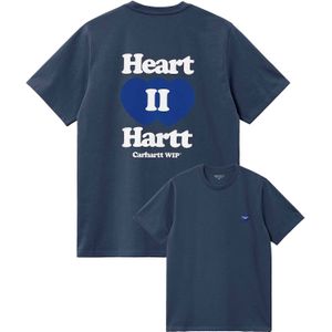 Carhartt - S/S Heart II Hartt T-Shirt - Blauw - T-shirts