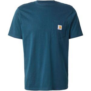Carhartt WIP - S/S Pocket T-Shirt - Blauw - Heren - Katoen