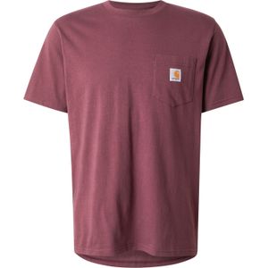 Carhartt - S/S Pocket T-Shirt Rondo - T-shirt - Bordeauxrood - Katoen