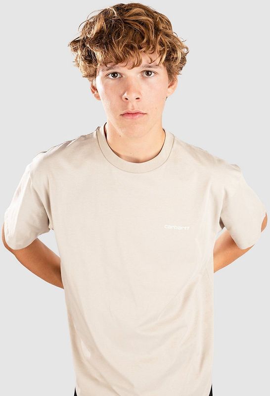 Carhartt - S/S Script Embroidery T-Shirt - Beige
