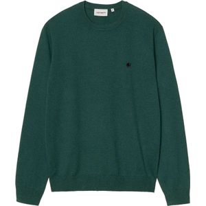 Carhartt WIP - Truien - Madison Sweater Dark Fir / Black voor Heren van Wol - Maat S - Groen