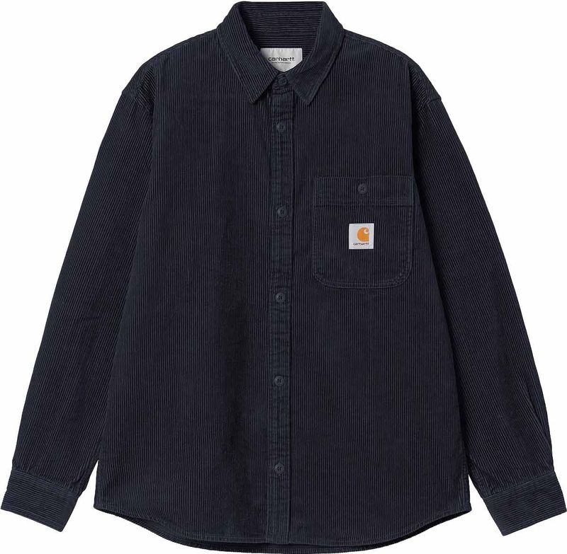 Carhartt Wip, Heren, Overhemden, Blauw, Maat: S