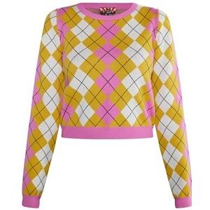 duilio Gebreide damestrui, roze, geel, meerkleurig, L
