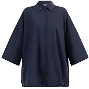 TYLIN Oversized dameshemd, marineblauw, L