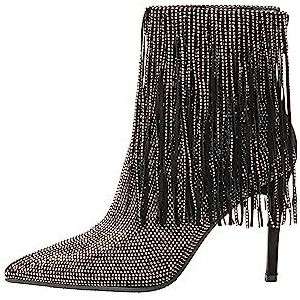 TYLIN Enkellaarsjes voor dames, zwart, zilver, 39 EU