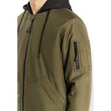 Mo - Gewatteerd Blousonjack - Licht - Zacht Glanzend - Hoge Opstaande Kraag