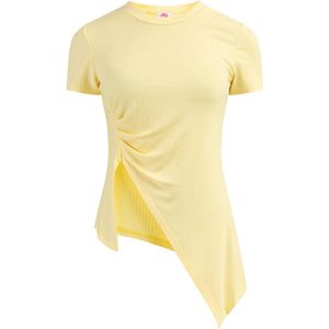 myMo - Jerseyshirt - Lichtgeel - Dames - Korte Mouwen