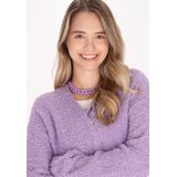 myMo - Ucy - Gebreid Vest - Lichtlila/Zwart