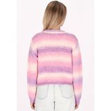 Mymo - Jumper - Roze - Veelkleurig - Korte Trui met Ronde Halslijn