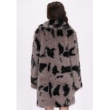 Mymo - Dalmatische Print - Bontjas - Grijs/Zwart