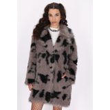 Mymo - Dalmatische Print - Bontjas - Grijs/Zwart
