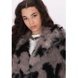 Mymo - Dalmatische Print - Bontjas - Grijs/Zwart