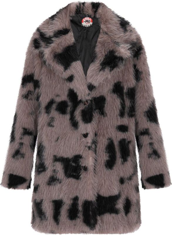 Mymo - Dalmatische Print - Bontjas - Grijs/Zwart
