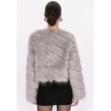 Mymo - Jas - Grijs - Dames - Nauwsluitend Imitatiebont
