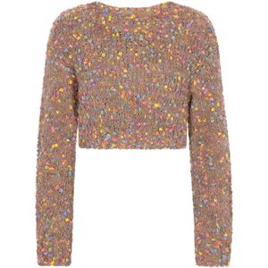 IZIA - Trui - Bruin - Knitwear - Lange Mouw