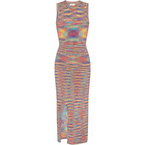 IZIA - Gebreide Jurk - Blauw - Boho