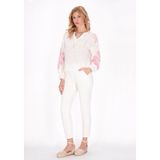 Usha - Blouse - Regular Fit - V-hals - Lange Mouwen - Folklorische Patronen