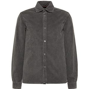 PLUMDALE heren overhemd, donkergrijs, S