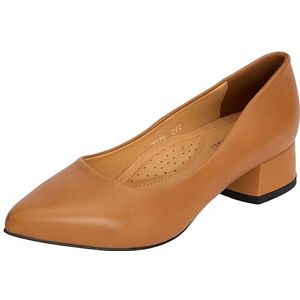 Celocia dames lederen pumps, bruin, 38 EU