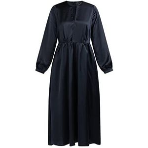 DreiMaster Klassik Robe midi pour femme, bleu marine, XL