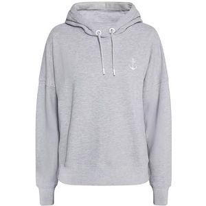 GELYA Oversized capuchontrui voor dames, grijs melange, XL