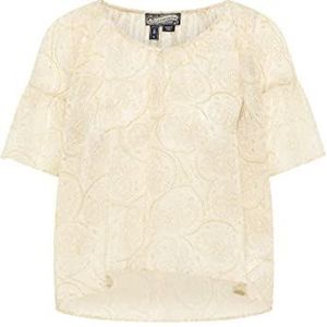 TEIMA dames blouseshirt, wolwit, meerkleurig, XL