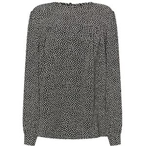 TILDEN Damesblouse met lange mouwen, zwart beige, L