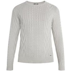 kilata Gebreide trui voor heren, lichtgrijs, gemêleerd, L