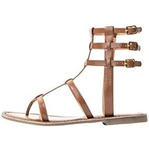 TILDEN Leren damessandaal, camel, 39 EU, kameel, 39 EU