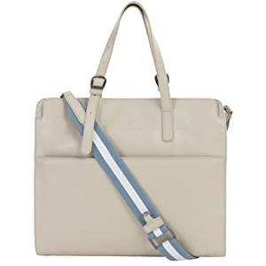 idem Dames shopper Bag van leer, wolwit