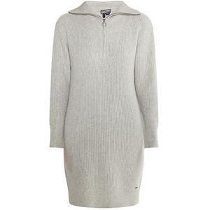 revend Gebreide damesjurk, grijs melange, L