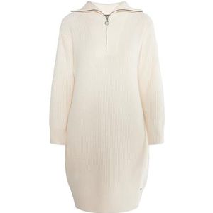 NALLY Gebreide damesjurk, wolwit, XXL
