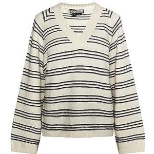 Festland Gebreide damestrui, wolwit marine, M/L