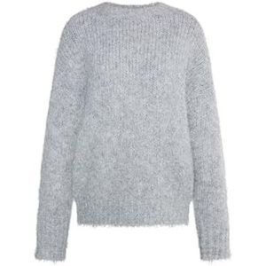 TEYLON Gebreide damestrui, grijs melange, M/L