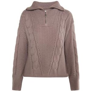 TALOON Gebreide damestrui, modder, M/L