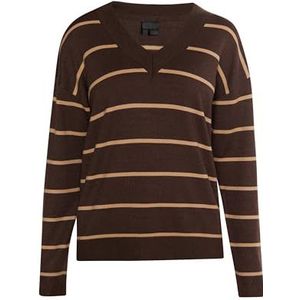 idem Gebreide damestrui, donkerbruin zand, M/L