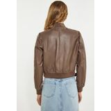Dreimaster - Jas - Taupe - Dames - Bomberjack - Lamsleer