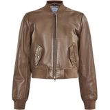 Dreimaster - Jas - Taupe - Dames - Bomberjack - Lamsleer