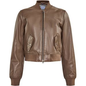 Dreimaster - Jas - Taupe - Dames - Bomberjack - Lamsleer