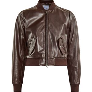 Dreimaster - Jas - Donkerbruin - Leren Jas