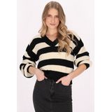 Dreimaster - Jumper - Zwart - Dames - V-hals - Lange Mouwen