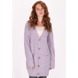 DreiMaster - Vintage - Gebreid Vest - Bruin / Lichtlila